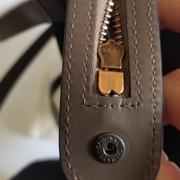 BOYY Buckle Tall Leather Pouch Crossbody Bag Dark Brown - Picture 10 of 11